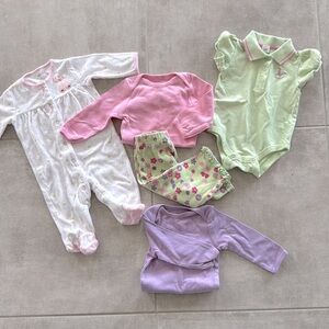5 Piece Girl's Baby GAP, Carter's, Old Navy...Mix & Match Bundle-Size 3-6 M